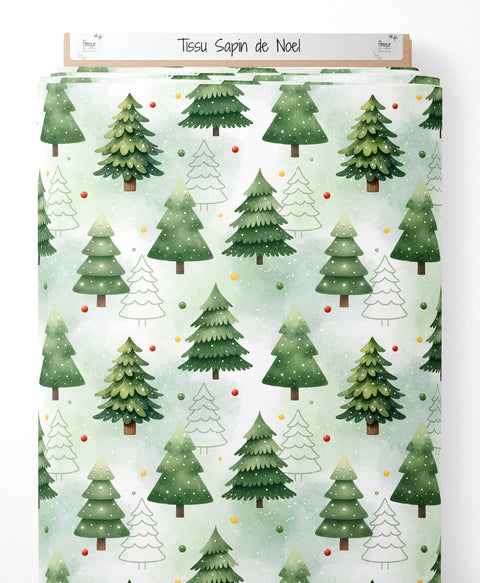 Tissu coton - Sapin de Noël