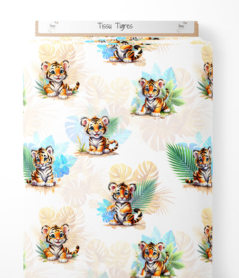Tissu coton premium - Tigres