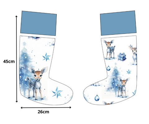 Panneaux chaussettes de Noël - Noël bleu