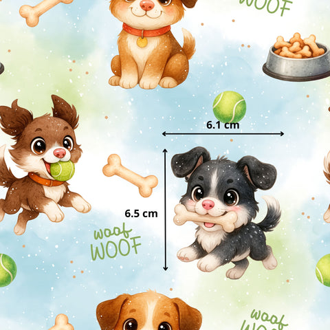Tissu coton - Chiens