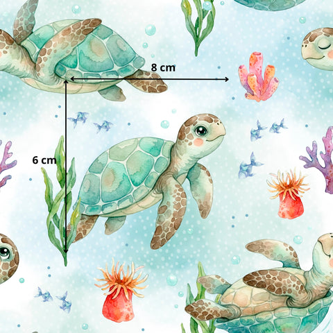 Tissu coton - Turtle