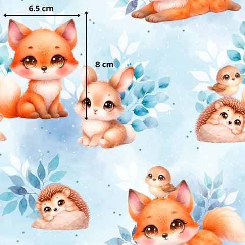 Tissu coton - Renard lapin