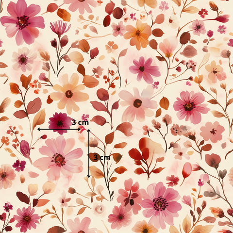 Tissu coton - Fleurs d'Automne