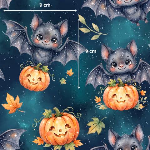 Tissu coton - chauve souris