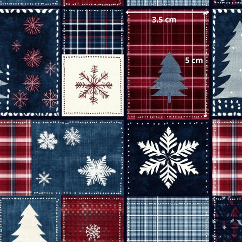 Tissu coton - Patchwork flocons