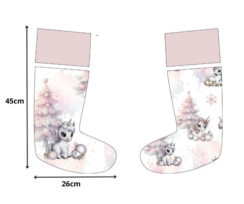 Panneaux chaussettes de Noël - Licornes Noël