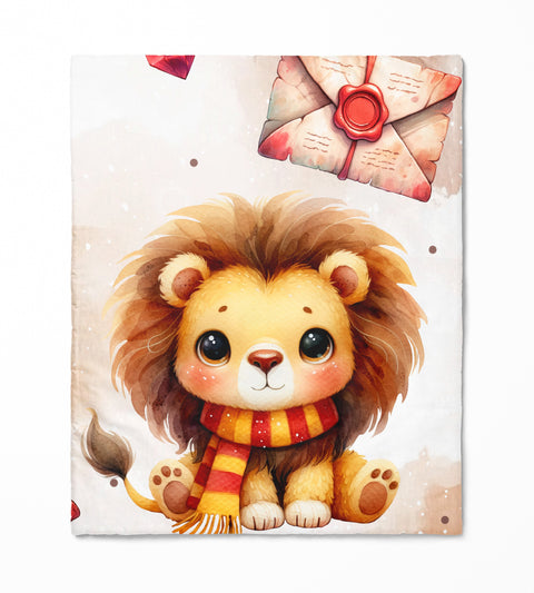 Panneau de tissu coton 75/95cm - Lion magicien