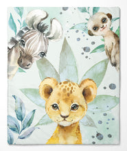 Charger l&#39;image dans la galerie, Panneau de tissu coton 75/95cm - Jungle bleu
