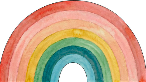 Panneau de tissu coton - Coussin Arc en ciel
