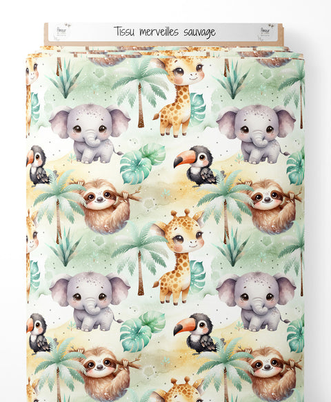 Tissu coton - Merveilles sauvage