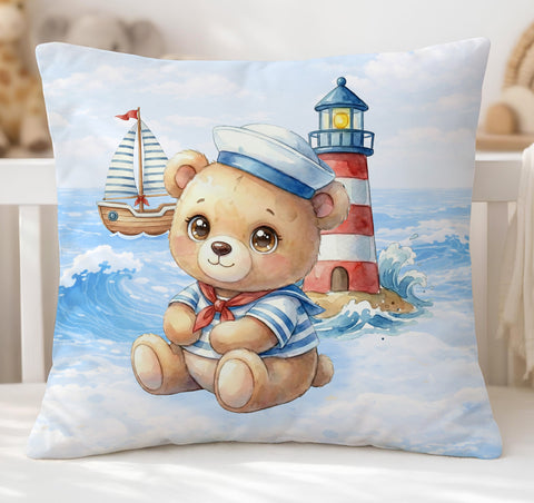 Panneau de tissu coton - Taie d'oreiller Marin 65/65cm