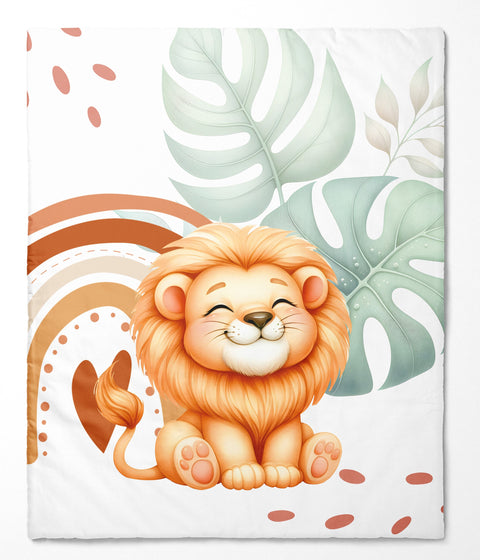 Panneau de tissu coton 75/95cm - Lion rainbow