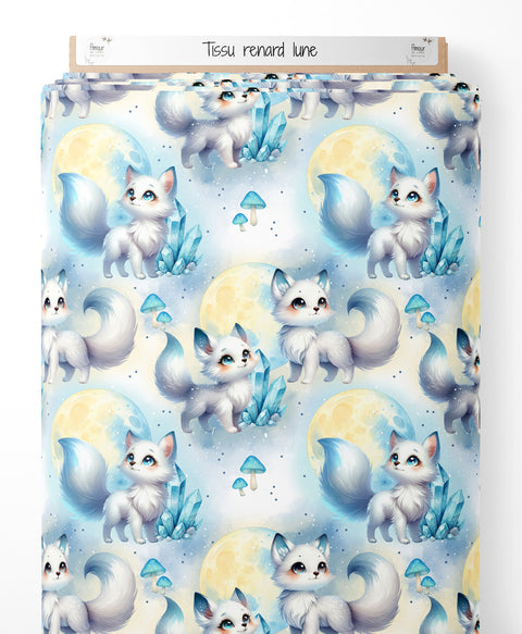 Tissu coton - Renard lune