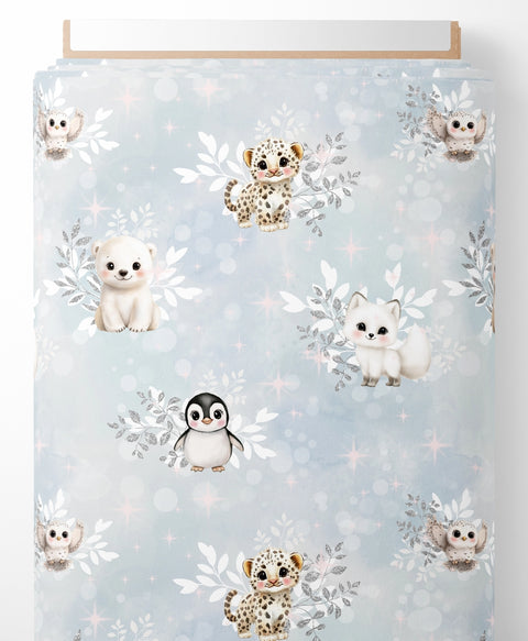 Tissu coton - Animaux banquise