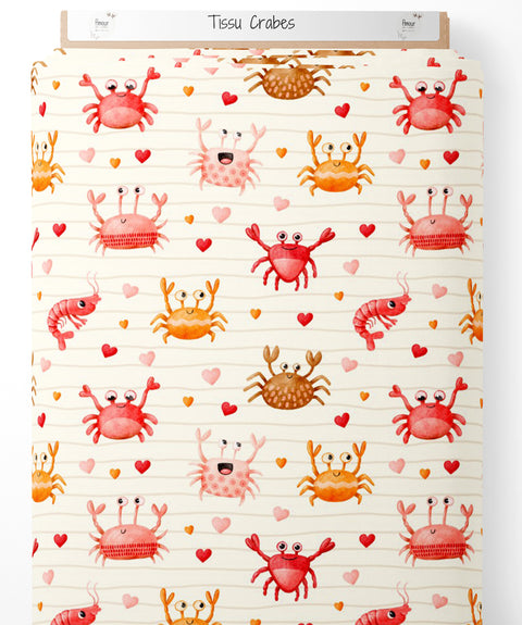 Tissu coton - Crabes
