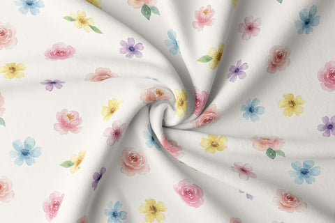 Tissu coton - fleurs