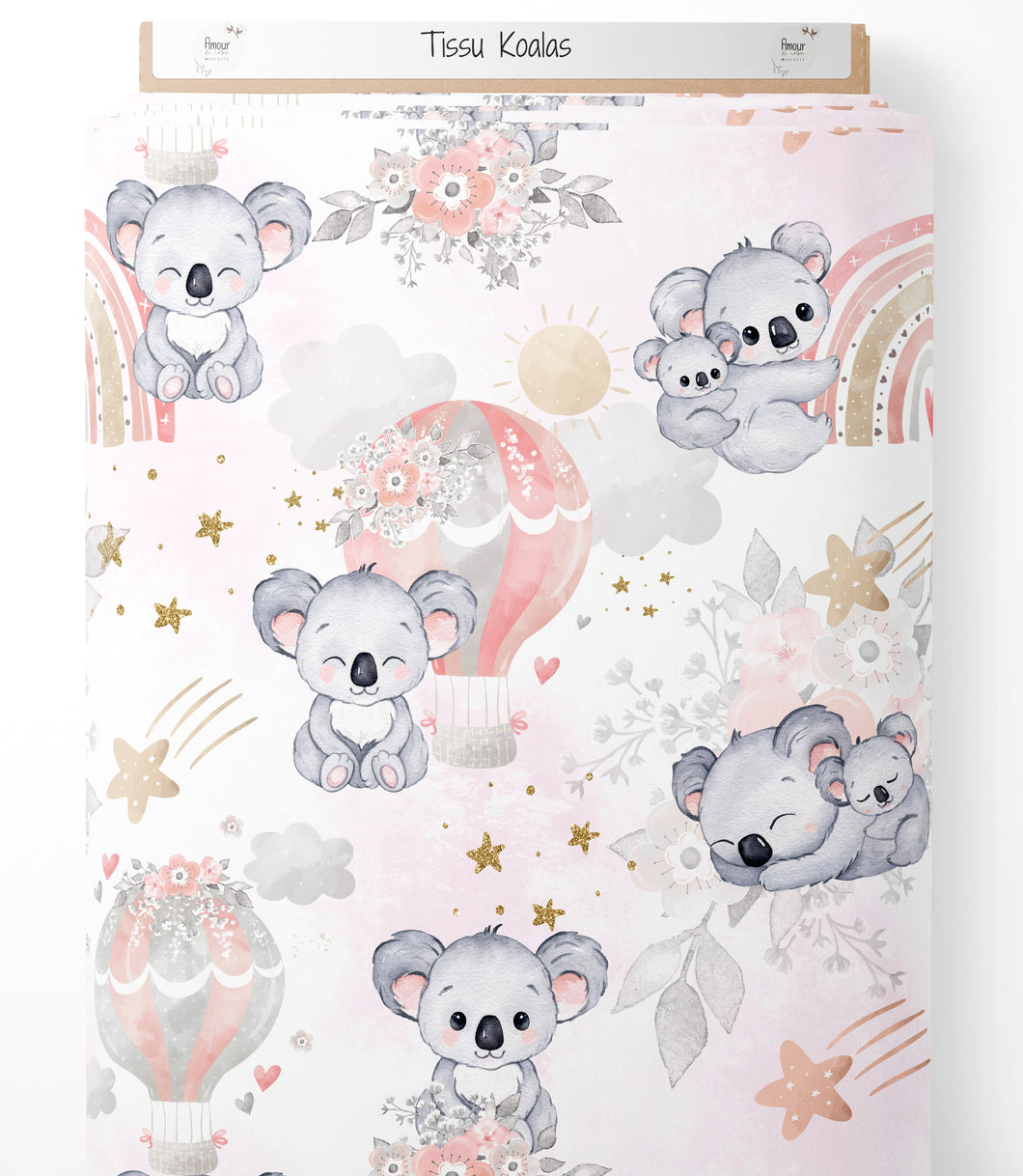 Tissu coton premium - Koalas