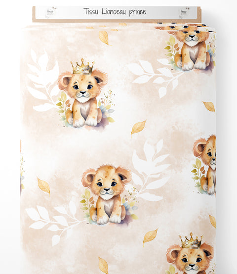 Tissu coton premium - Lionceau prince