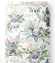 Charger l&#39;image dans la galerie, Tissu coton premium - Savane floral
