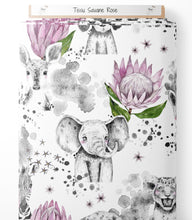 Charger l&#39;image dans la galerie, Tissu coton premium - Savane rose

