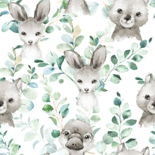 Charger l&#39;image dans la galerie, Tissu coton premium - Animaux eucalyptus
