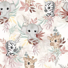 Charger l&#39;image dans la galerie, Tissu coton premium - Safari mignon rose
