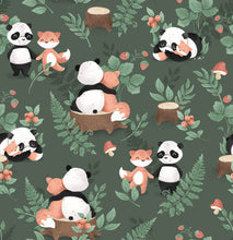 Lade das Bild in den Galerie-Viewer, Tissu coton premium - Pandas
